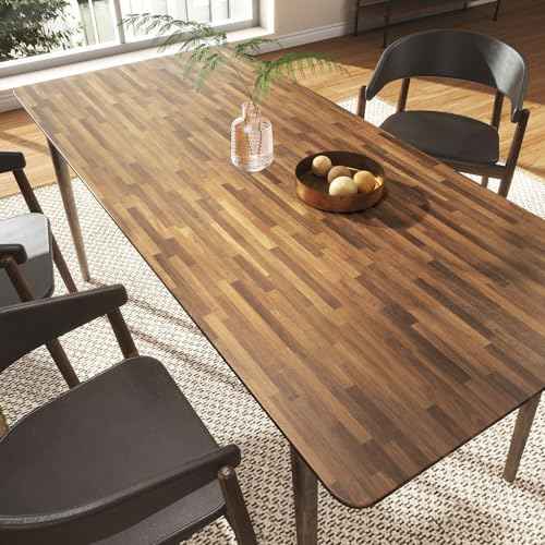 FunStick 36"x200" Large Butcher Block Countertop Contact Paper Waterproof Brown Wood Contact Paper for Cabinets Peel and Stick Countertops Wood Wallpaper for Kitchen Counter Top Covers Desk Vinyl Wrap