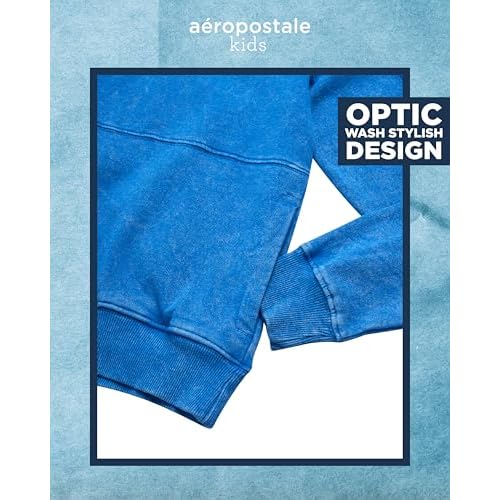 AEROPOSTALE Boys Hoodie - Cozy Soft Fleece Pullover Hoodies for Boys with Sleeve Pocket - Trendy Kids Sweatshirts (Size 8-16)