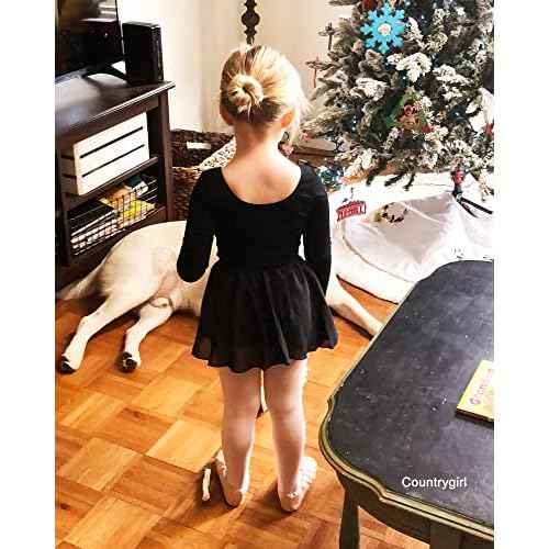 Stelle Long Sleeve Ballet Leotards for Girls Dance Leotard Black Gymnastics Ballet Outfits (Toddler/Little Kid/Big Kid)