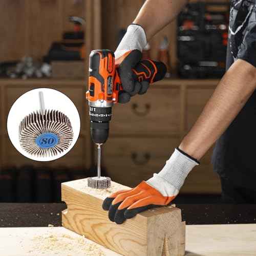 20 Pcs Dremel Flap Wheel Sandpaper - 80 Grit, 1/8" Shank for Drill, Grinder, Rotary Tool