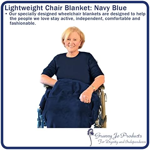 Granny Jo Products Lightweight Wheelchair Blanket Navy Blue