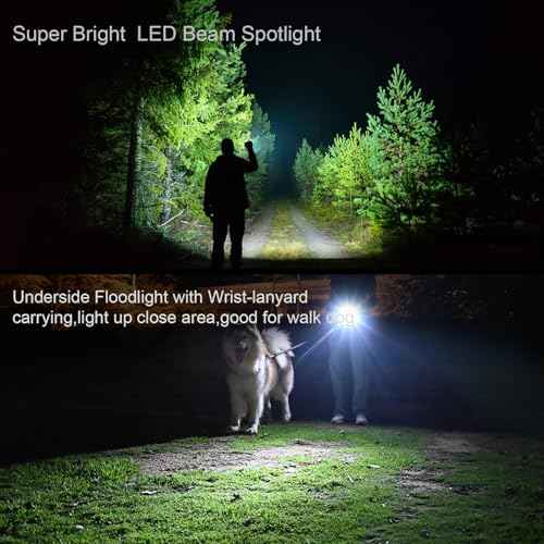 ROCKMASON RM-F3 EDC Flashlight High Lumens, IP68 Waterproof Flash Light, Rechargeable Flashlights for Home, Outdoor, Exploration, Hiking, Camping, Rescue, Hunting, Cycling, Hurricane Emergency