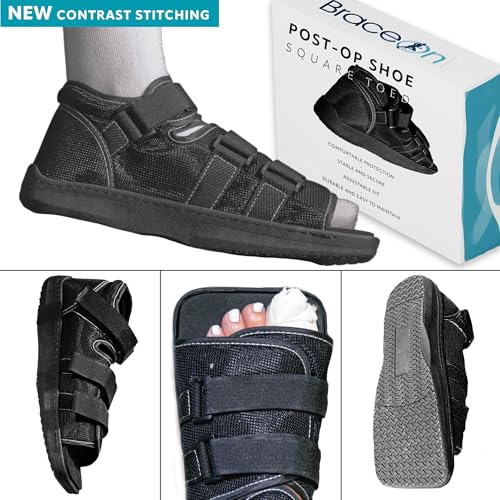 Brace On Post Op Shoe - Orthopedic Shoes for Women & Men, Walking Boot, Ankle Support for Men & Women, Plantar Fasciitis Brace, Medical Boot for Injury (Men, X-Large, Shoe Size 12 and up)
