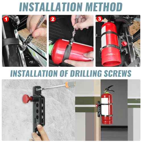 Aluminum Quick Release Roll Bar Fire Extinguisher Mount Holder Compatible with for Ford Bronco Jeep Wrangler Gladiator UTV Polaris RZR Ranger Can Am ATV Fire Extinguisher Bracket