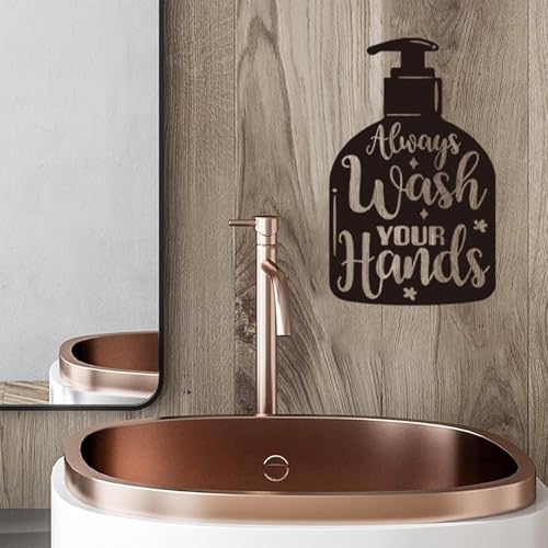 DIY Bathroom Decor Wall Stickers, Bathroom Signs Wall Decals Wall Decor, Easy to Peel and Stick Room Door Signs Art Decal for Kids Bathrooms Home Decoration (Funny Quotes)