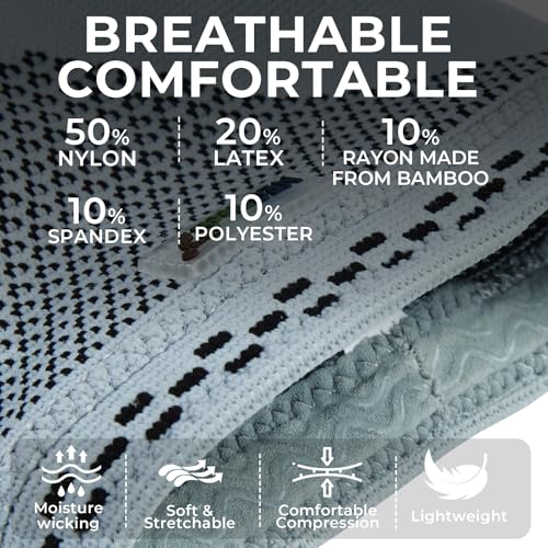 NeoTech Care Knee Support Brace - Breathable - Men, Women, Right or Left (Gray, Size S, 1 Pair)