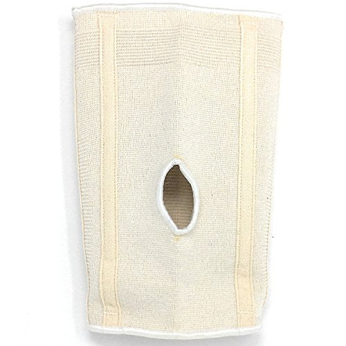 CHAMPION Knee Brace Flexible Stays Knit Elastic, White, Medium (Pack of 2)
