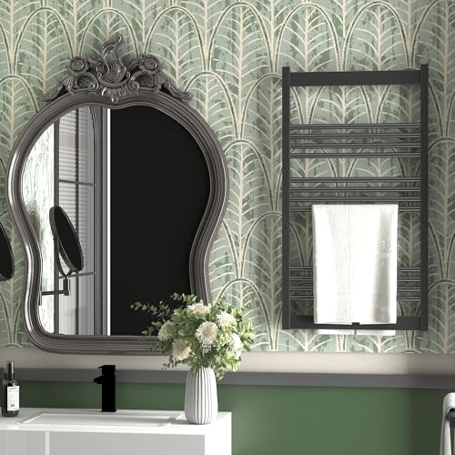 tiltil Peel and Stick Wallpaper Green Leaf Contact Paper Boho 17.7"x78.8" Modern Self Adhesive Wallpaper Removable Decorative Contact Paper for Cabinets and Drawers Wallpapers for Bathroom Waterproof