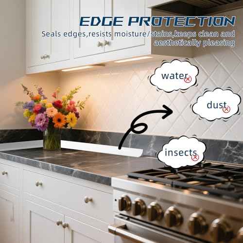 Flexible Quarter Round Molding Trim - Peel and Stick Silicone Caulk Strip,Shoe Molding for Floor Edges,Wall Corner,Staircase,Cabinet,Baseboard and Window Sill in Bathroom/Kitchen/Living Room,472 Inch