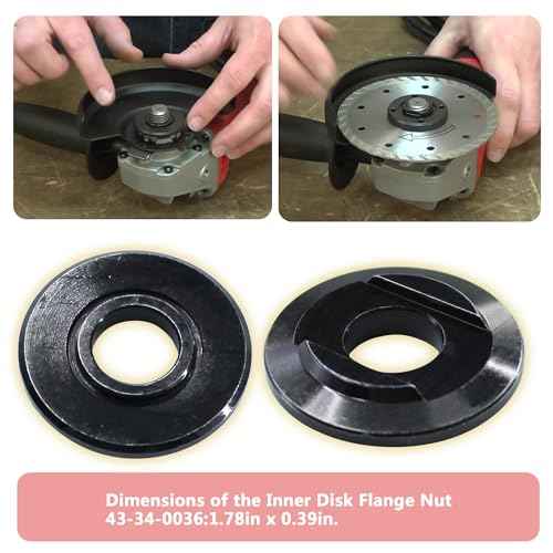 43-34-0036 Replacement Milwauke Inner Disk Flange Fits For Milwauke Angle Grinders 2680-20, 2680-22, 6116-30, 6116-31, 6122-30, 6122-31, 6123-30, 6123-31, 6140-30, 6140-33(1 Pcs) (1Pcs)