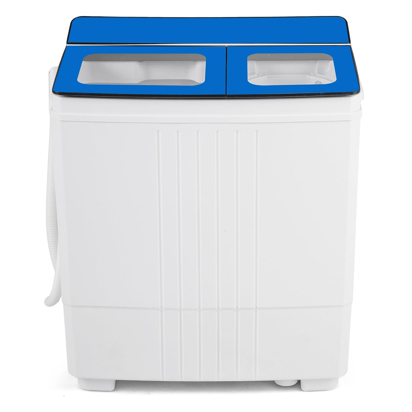 COSTWAY Portable Washing Machine, Twin Tub Lbs Capacity with Built-in Drain Pump, Lbs Washer and Lbs Spinner with Timer Control, Laundry Machine Perfect for Apartment Dorm RV (Blue+White,20 LBS)
