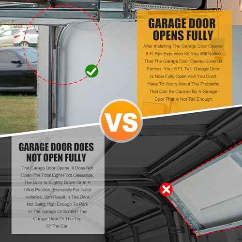 Replacement for Chamberlain Group G8808CB-P 8808CB 8Ft,Compatible Whisper Drive Plus Models,Garage Door Opener 8Ft Rail Extension Kit,Replacement Belt,Effortless Installation, Low Noise While Working