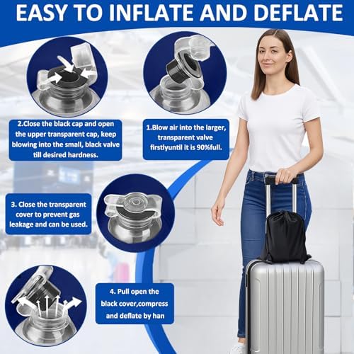 Inflatable Leg Pillow for After Surgery – Leg Elevation Pillow for Side Sleeping,Swelling & Circulation,Portable Wedge Pillow for Leg Support,Travel,Recovery,Knee Surgery,Back Pain & Everyday Comfort