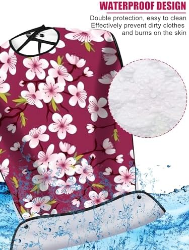 Eurzom 6 Pack Adult Bibs for Elderly Women Men, Reusable Adult Bibs for Eating with Optional Crumb Catcher Clothing Protector