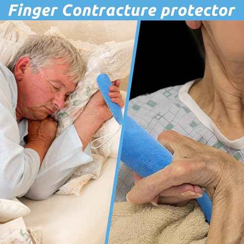 Soulchen 4 Pcs Palm Protector for Hand Carrot Shape Contracture Cushion with Wands, Support Finger Open Prevent Hand Contracture for Parkinson Dementia Arthritis