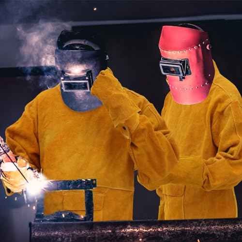 Leather Welding Apron Gloves Heat/fire Resistant Forge Welding Leather Jacket Apron Coat for Men Women