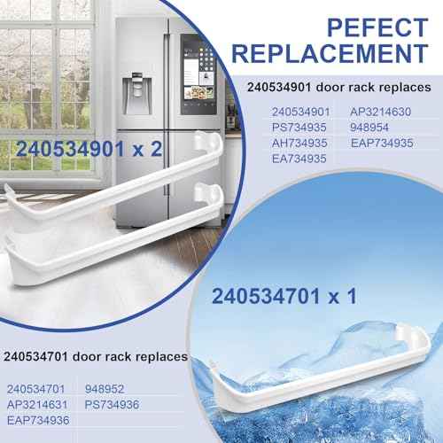 240534701 x1 & 240534901 x2 Refrigerator Door Shelf Retainer Bar Compatible with frigidaire ken-more Door Shelf Replacement Refrigerator Parts Replaces AP3214631 PS734936 948952 AP3214630 PS734935