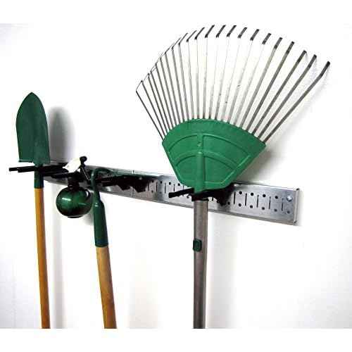 Wall Control Metal Pegboard Strip Garden Tool Organizer Pegboard Rail Kit