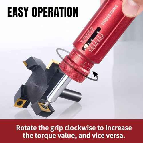 Thorstone Inch Pound Torque Screwdriver Wrench Set with 40pcs S2 Bits, 1/4'' Drive, 10-70 In-lbs for Maintenance, Tool use, Bike Repair, and Mounting