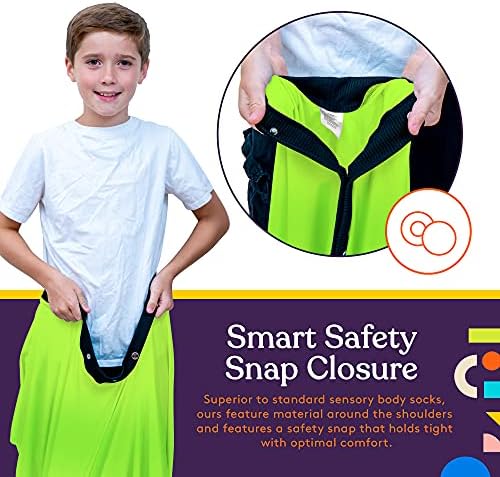 Special Supplies Sensory Body Sock Full-Body Wrap to Relieve Stress, Stretchy, Breathable Cozy Sensory Sack for Boys, Girls