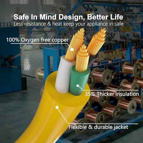 HUANCHAIN 12/3 25ft 2 Pack Heavy Duty Outdoor Extension Cord 25 ft Waterproof with Lighted end, Flexible Cold-Resistant 3 Prong Electric Cord Outside, 15Amp 1875W 12AWG SJTW, Yellow, ETL