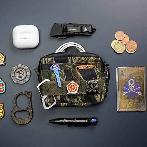 TACTICAL GEEK Storage A3 EDC Pouch Organizer, Nylon Multi-Functional Utility Small Tool Pocket, Multi-Purpose Molle EDC Gadget Storage Pouch, Nylon Compact Organizer for Daily Carry Camo