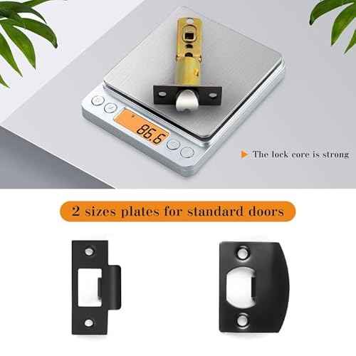 Probrico Matte Black Passage Door Levers Square Hall Closet Handles, Heavy Duty Interior Non-Locking Lever Sets, Reversible for Right & Left Side, 2 Pack
