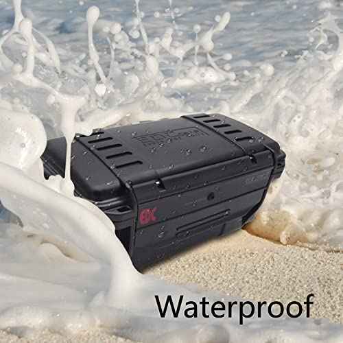 SEIWEI Outdoor Sealed Waterproof Safety Case Plastic Tool Dry Storage Box For Electronic Equipment Camping Outdoor Tool - Professional Waterproof Box(C), Black (MMZ-HA5272C-RT)