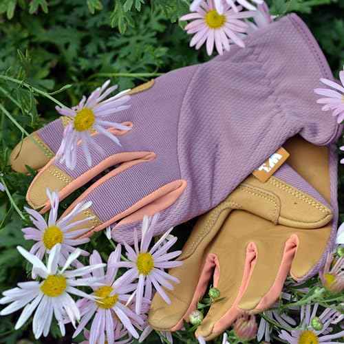 Wells Lamont Women's Leather Work Gloves, ComfortHyde Leather Hybrid, Breathable, Medium (7876M)