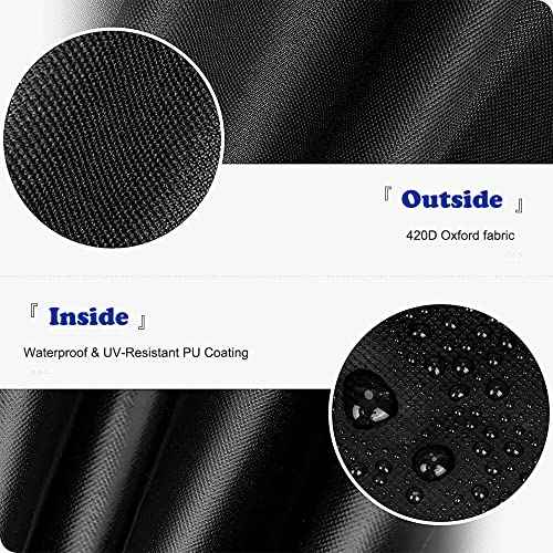 Deck Box Cover Heavy Duty Waterproof Outdoor Ottoman Bench Cover for Keter Large Deck Boxes Rectangular Storage Box Cover with Drawstring and Zipper (62x32x28in)