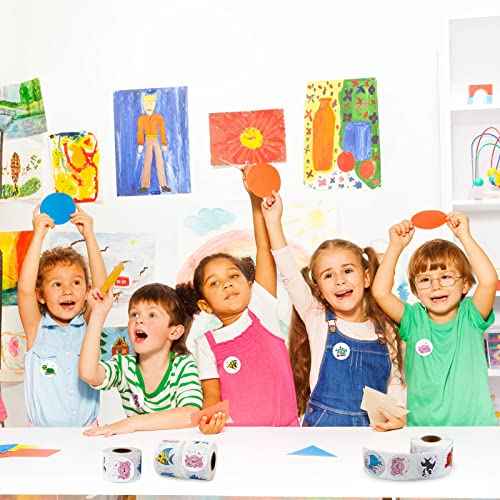 Zonon 800 Pcs Round Sea Animal Stickers, 15 Vibrant Designs Ocean Animal Stickers Roll 1.5 Inch Cartoon Sea Life Labels Adorable Decoration for Kids Ocean Party Favors Motivational Teacher Prize