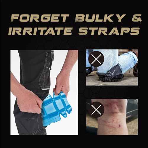 3 Pairs No Strap Knee Pad Insert for Work Pants, Uniforms, and Tactical Pants, Breathable Pocket Knee Pads for Gardening, Construction, Flooring, Cleaning, and Garage, 9.3''¡¿6.5''¡¿1'', Blue