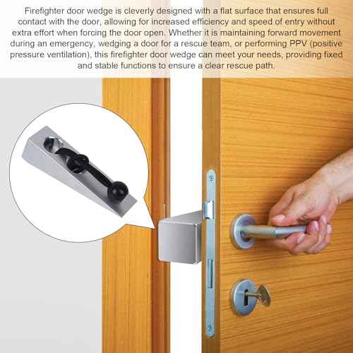2 Pcs Firefighter Wedge, Firefighter Door Wedge, Firefighter Wedge Tool, Aluminium Firefighter Wedge, Metal Firefighter Wedge Fit for Halligan or FuBar Tool