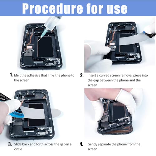 6PCS Ultra Thin 0.1mm Professional Elbow Pry Knife Repair Steel Opening Tool Repair Screen
