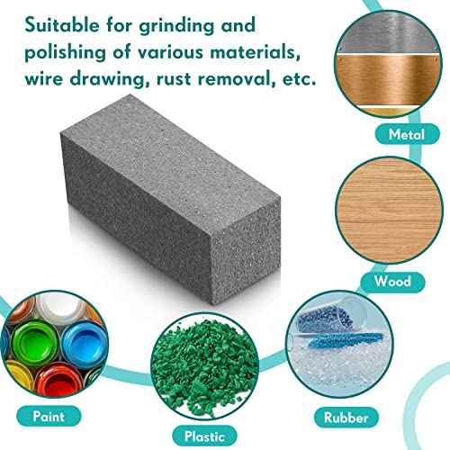 Batiyeer Soft Gummy Stone for Skis, Grinding Rubber Gummy Abrasive Block Stone, Snowboard Ski Equipment for Removing Rust and Burrs, 50 x 20 x 20 Mm, 60 Grit