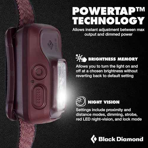 BLACK DIAMOND Spot 400-R Rechargeable Headlamp | 400 Lumens, Dimmable | Micro-USB Charging | Waterproof & Compact | Camping, Hiking, Running