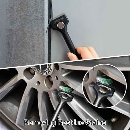 NEWISHTOOL Long Handle Scraper Tool Kit includes 2 Pcs Razor Blade Scraper and 20 PCS 1.5 inch Metal Razor Blades, Long Reach Sturdy Scraper Tool for Glue Residue Label Sticker Removal Oven Cleaning