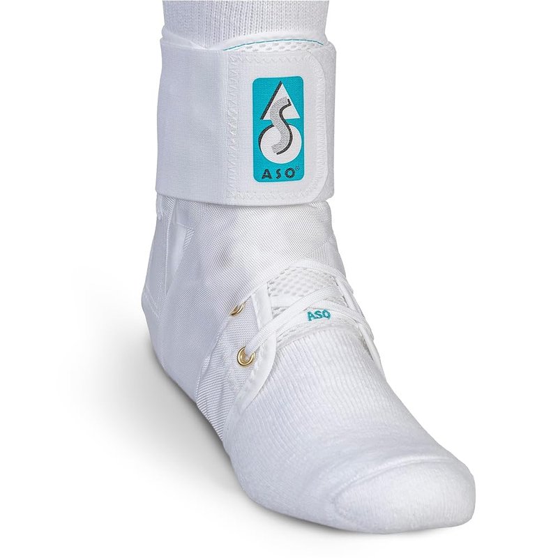 Med Spec ASO Ankle Stabilizer (Small, White) - Lace Up Ankle Brace for Ankle Sprain and Instability, Orthopedic Ankle Support for Men, Women, Adults, Teens and Kids, Sports Injury Recovery, 264002