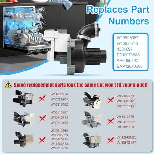 Upgraded W11084656 Dishwasher Circulation Pump W10854710 for Whirlpool Kenmore Kitchenaid WDT730PAHZ0 WDT750SAHZ0 WDTA50SAHZ0 Dishwasher Pump Motor Assembly Replacement Part W11612327 W10805387