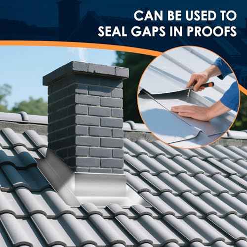 Aluminum Flashing Roll Roof Flashing ? 12 Inch x 50 Ft | 0.3mm Thick Metal Roof Flashing for Windows, Doors, Siding, and Roofing Seals, Aluminum Roof Panels Preventing Roofing Stains and Moss
