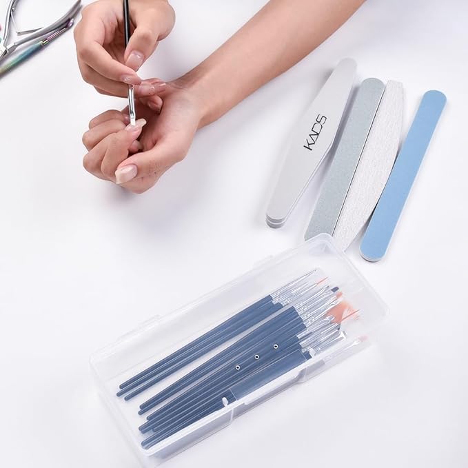 Transparent Box Storage Case for Nail Art Equipment Manicure Tool Organzing Pedicure Tool Empty Plastic Box (White)