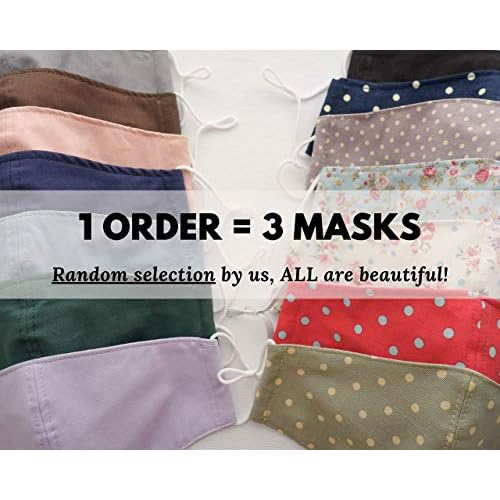 HOPE LOVE SHINE Fabric Reusable Face Masks Adjustable Cotton Handmade