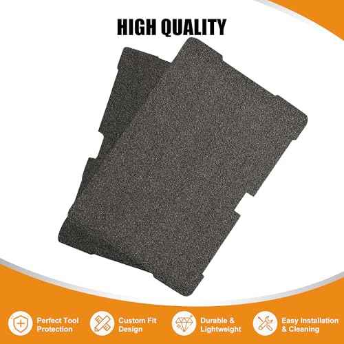 NBPLUS 48-22-8451 Foam Inserts for Milwaukee Packout Drawer Tool Boxes, Compatible with 48-22-8424, Customizable & Abrasion Resistant Black Foam Liners? 2 Pack