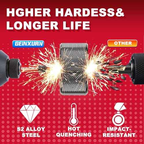 5Pieces T25 2 In. Impact Tough Magnetic Screwdriver Bit Set, #25 Torx Head Power Bits, S2 Alloy Steel Star Head T25