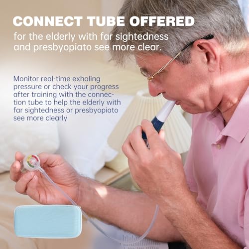 Lung Trainer with Travel Case | Breathing Trainer for Better Breath | Lung Exerciser Device & Breathing Exercise Device for Lungs | Incentive Spirometer Adult & Lung Strengthener