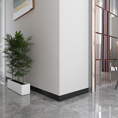 LACHEERY Black Border for Bulletin Board Wall Paper Peel and Stick Border Trim for Walls Bathroom Mirror Frame Borders Peel and Stick Wallpaper Black Borders Classroom Modern Removable Vinyl 3"x197"