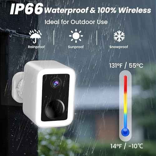 2K Security Cameras Wireless Outdoor, Free Cloud Storage, Integrated Spotlight & Siren, AI Motion Detection, 2-Way Audio, 1-6 Months Battery Life, Cameras for Home Security Support 5GHz WiFi, IP66