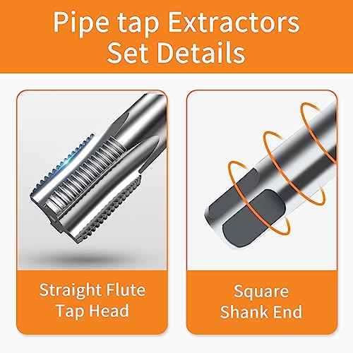 DECKRKAT 2"NPT Pipe Tap, Precision Carbon Steel NPT Tap Set for Clean Accurate Threads, 2"NPT Tap, Perfect for Plumbers Mechanics DIYers, with Durable Plastic Case.