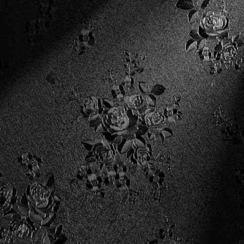 Erfoni Black Peel and Stick Wallpaper Black Floral Embossed Contact Paper 17.7inch¡¿118.1inch Removable Textured Flower Wallpaper Self Adhesive Thicken Livingroom Countertops Cabinets Wall Paper