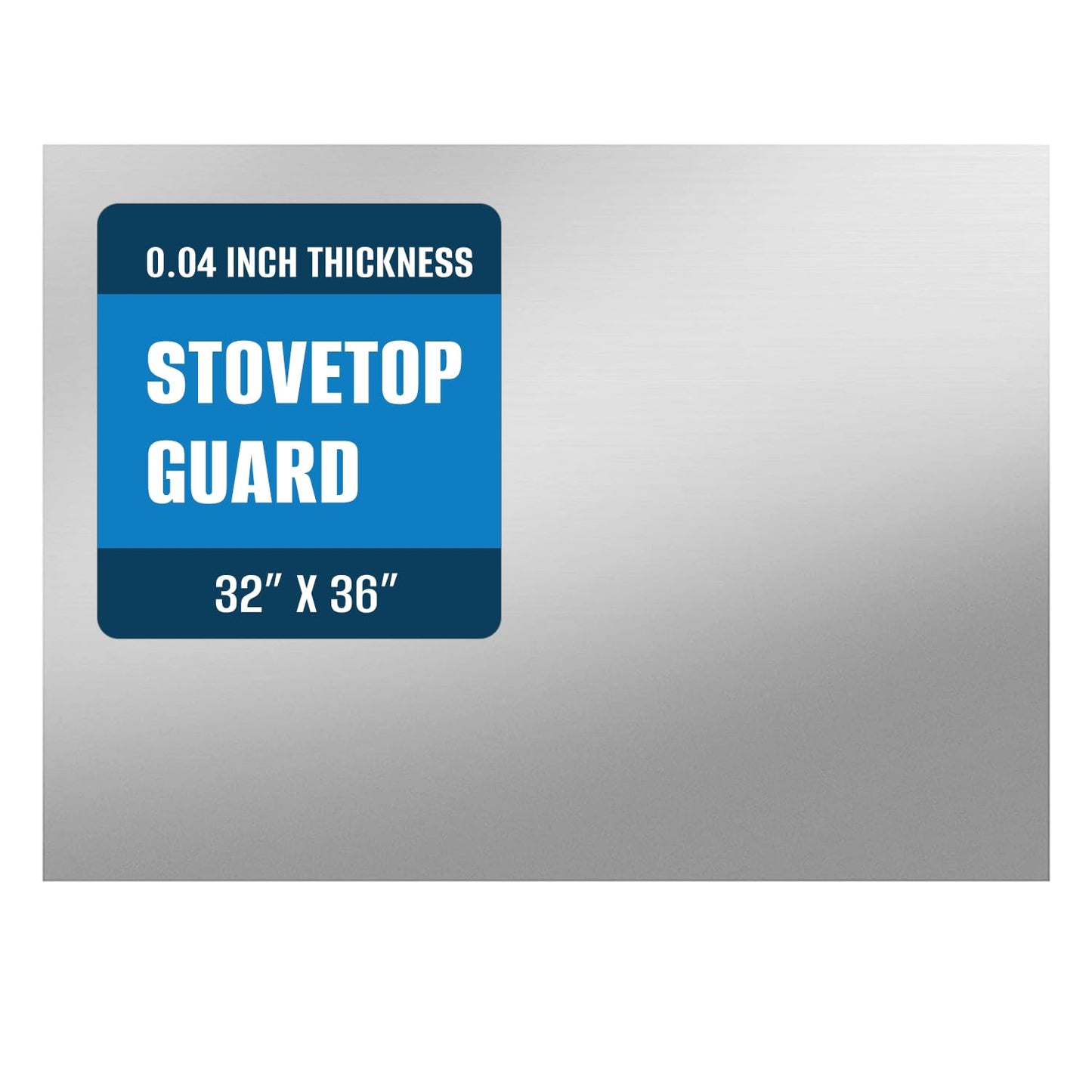 32" By 36" Stainless Steel Stove Backsplash, Reversible Ultra Flat Splatter Guard Range Hood Backsplash, Easy Clean Wall Shield Metal Panel, Anti-fingerprint, 0.04 Inch